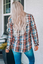 Load image into Gallery viewer, Multi Color plaid Leopard Shirt Jacket
