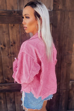Load image into Gallery viewer, Pink Vintage Raw Hem Corduroy Jacket
