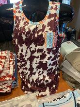 Load image into Gallery viewer, Cow print &amp; Aztec tank
