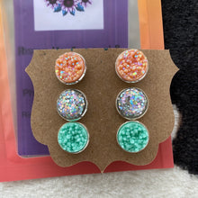 Load image into Gallery viewer, 3 Pcs Drusy Stud Sets
