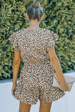 Load image into Gallery viewer, Leopard Button Romper
