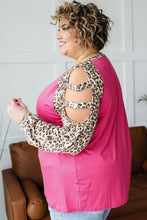 Load image into Gallery viewer, Plus Size Ladder Hollow Cheetah Top
