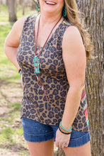 Load image into Gallery viewer, Plus Size Leopard Serape Tank Top
