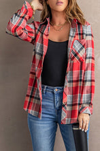 Load image into Gallery viewer, Red Plaid Button Down Long Sleeve
