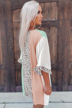 Load image into Gallery viewer, V-NECK Ruffle Leopard/ Pastel Romper
